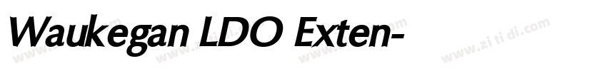 Waukegan LDO Exten字体转换